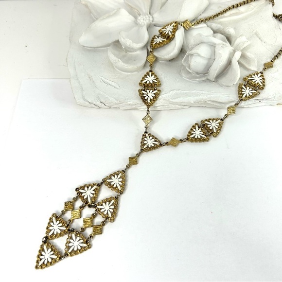 Lariat Style Vintage Art Deco Necklace 30” - Picture 2 of 7